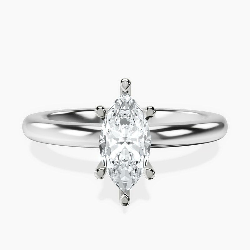 Platinum Mildred Hidden Halo Solitaire Lab Diamond Ring front image