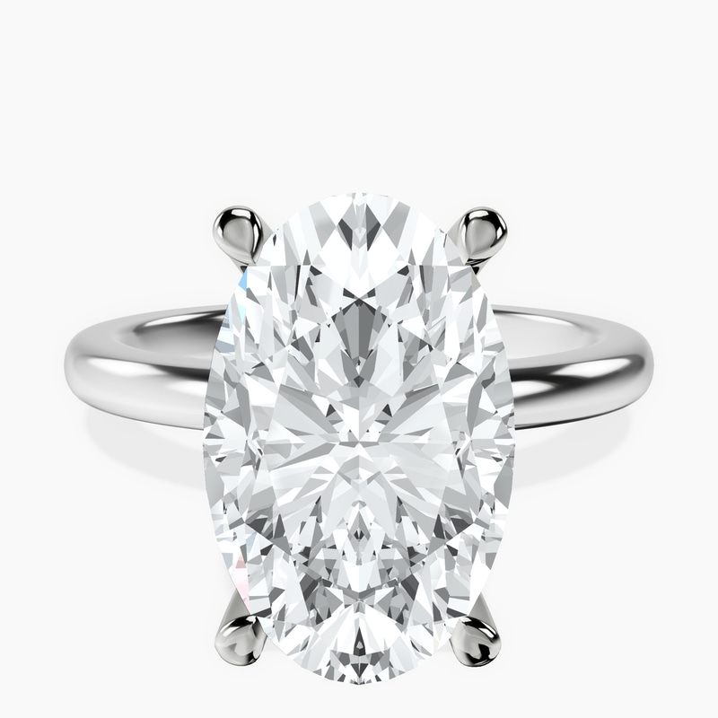 Platinum Mildred Hidden Halo Solitaire Lab Diamond Ring front image