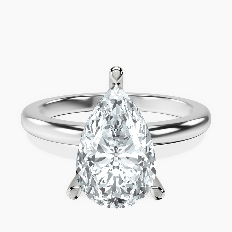Platinum Mildred Hidden Halo Solitaire Lab Diamond Ring front image