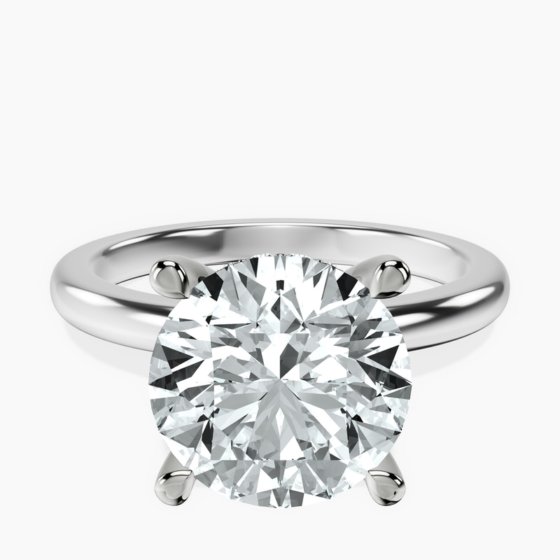 Platinum Mildred Hidden Halo Solitaire Lab Diamond Ring front image