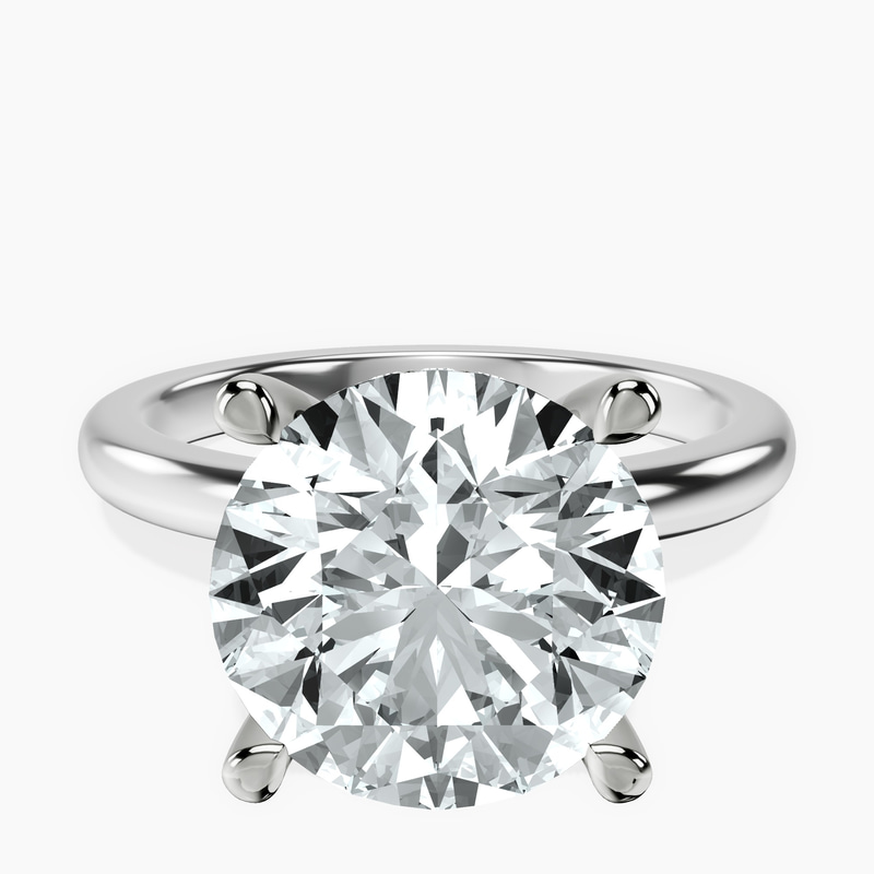 18kt White Gold Mildred Hidden Halo Solitaire Lab Diamond Ring front image
