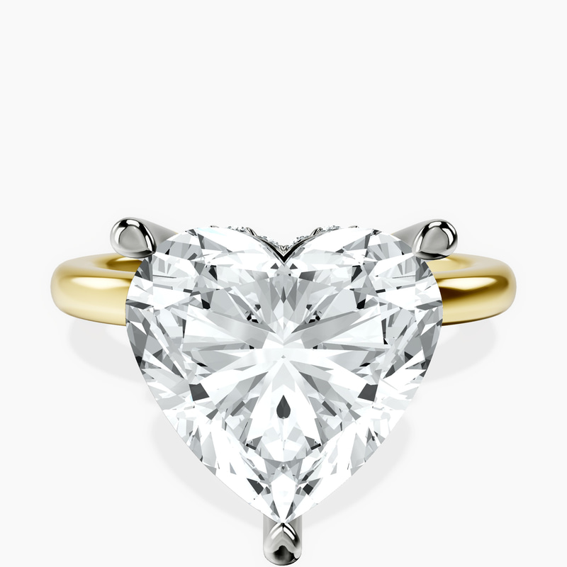 14kt Yellow Gold Mildred Hidden Halo Solitaire Lab Diamond Ring front image