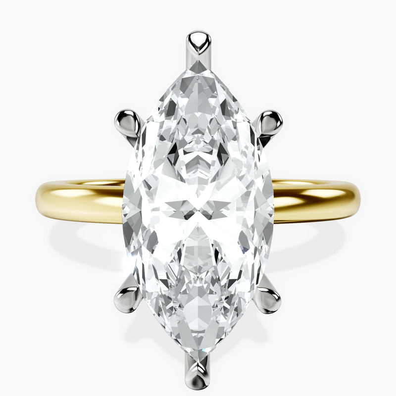 18kt Yellow Gold Mildred Hidden Halo Solitaire Lab Diamond Ring front image
