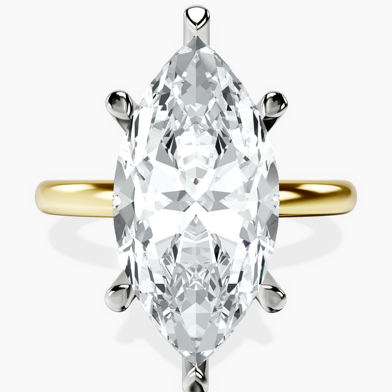 10kt Yellow Gold Mildred Hidden Halo Solitaire Lab Diamond Ring front image
