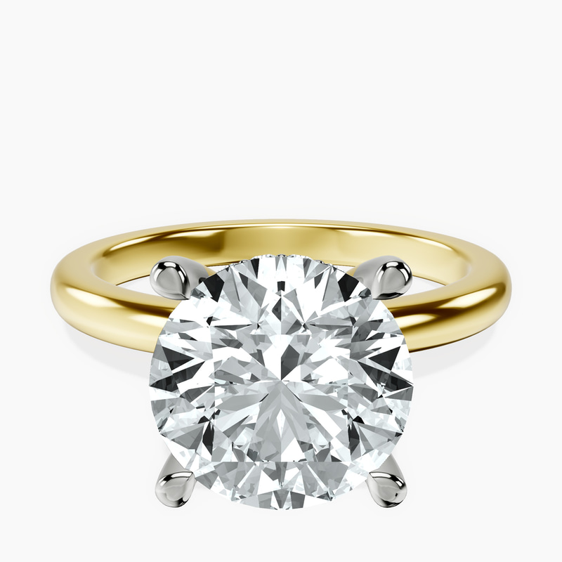 10kt Yellow Gold Mildred Hidden Halo Solitaire Lab Diamond Ring front image