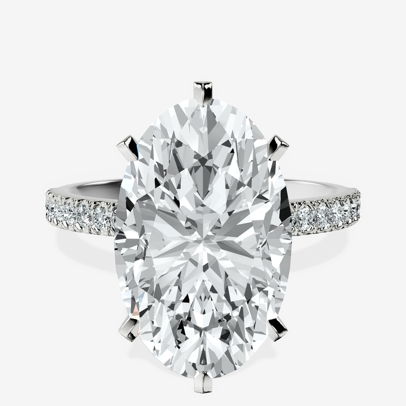 Platinum Mereia Secret Halo Lab Diamond Ring front image