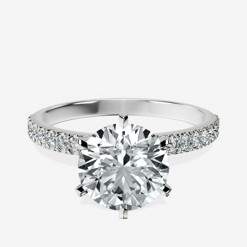 Mereia Secret Halo Lab Diamond Ring front view