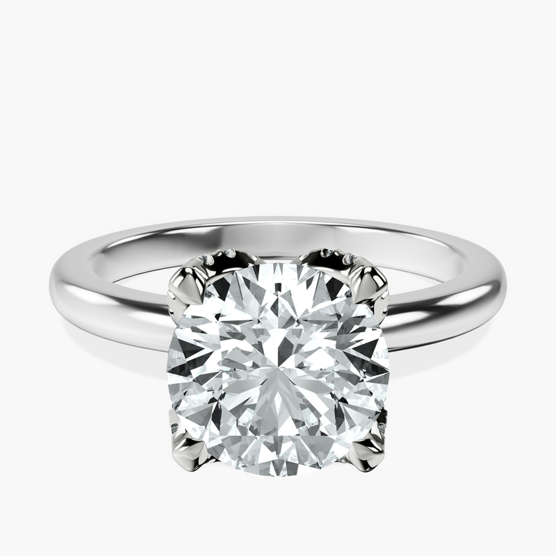 2.82 ct. round Mabel Solitaire Ring in 10kt white gold rtr top