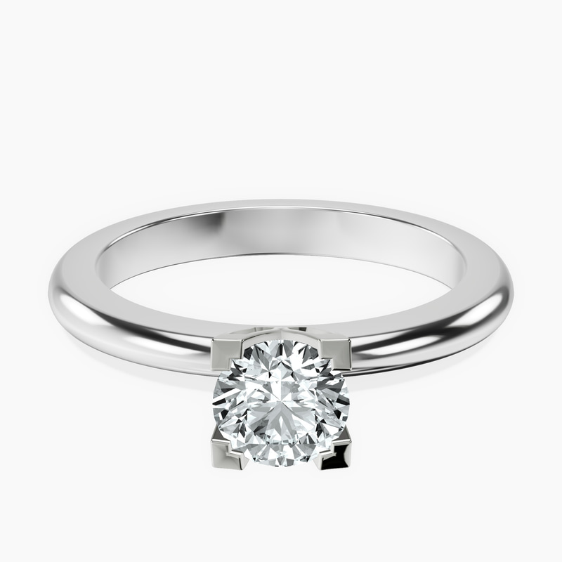 Platinum Cordelia Knife Edge Solitaire Lab Diamond Ring front image