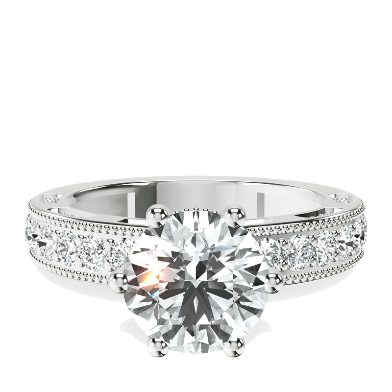 Regalia Milgrain Lab Diamond Ring front view