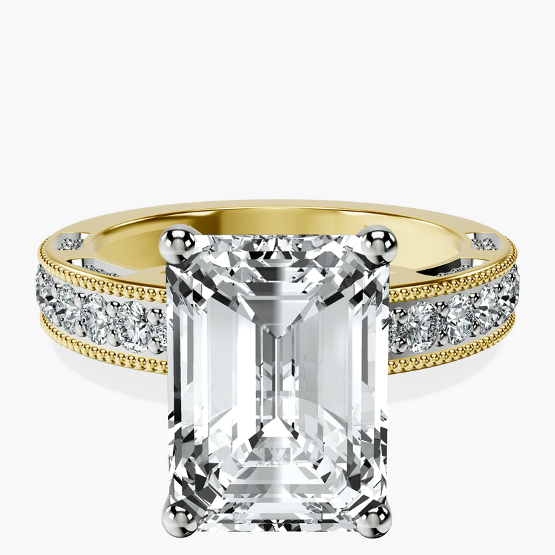 14kt Yellow Gold Regalia Milgrain Lab Diamond Ring front image