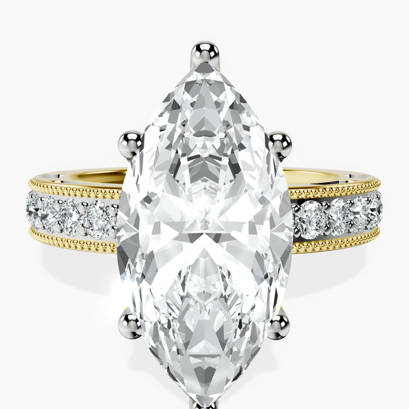 14kt Yellow Gold Regalia Milgrain Lab Diamond Ring front image