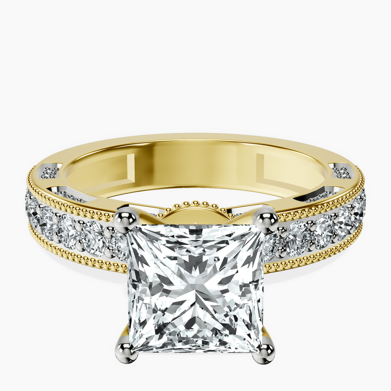 14kt Yellow Gold Regalia Milgrain Lab Diamond Ring front image