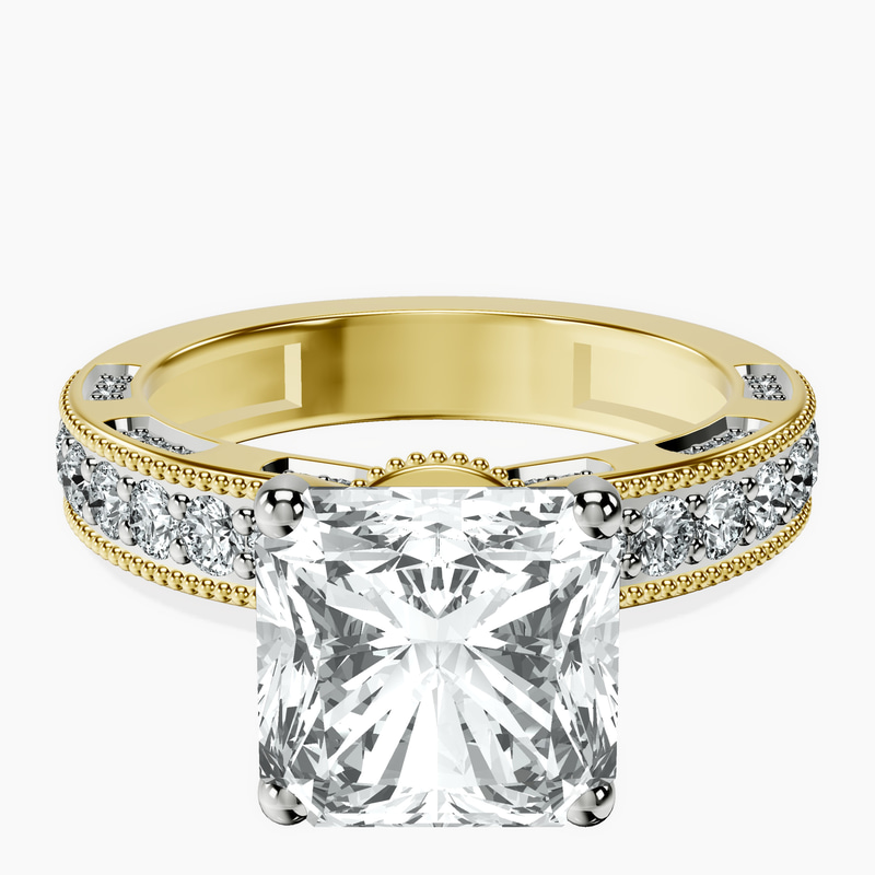 14kt Yellow Gold Regalia Milgrain Lab Diamond Ring front image