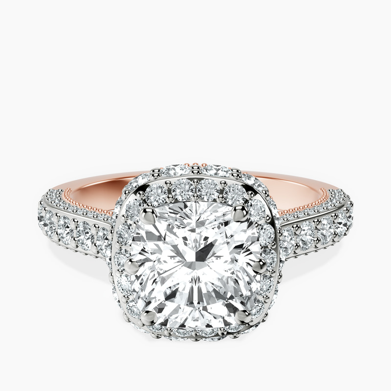 14kt Rose Gold Luxoré Vintage Allure Lab Diamond Ring front image