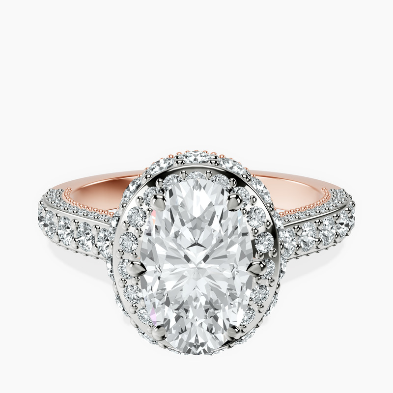 18kt Rose Gold Luxoré Vintage Allure Lab Diamond Ring front image