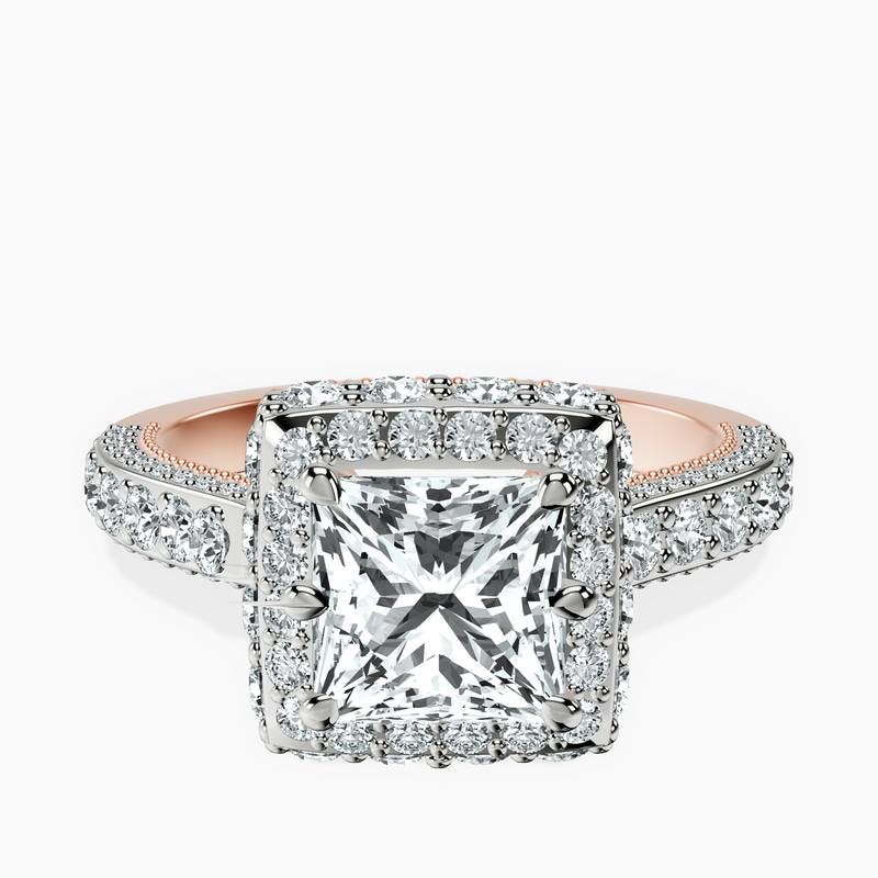 18kt Rose Gold Luxoré Vintage Allure Lab Diamond Ring front image