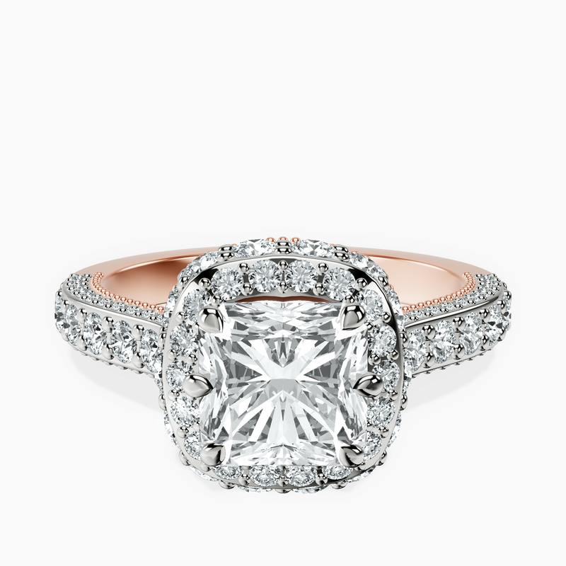 10kt Rose Gold Luxoré Vintage Allure Lab Diamond Ring front image