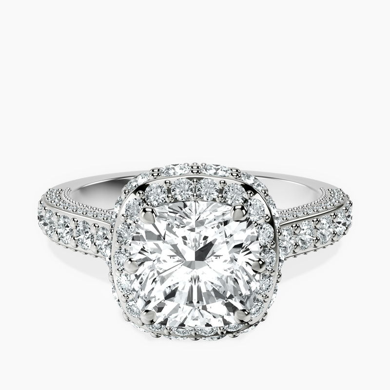 Platinum Luxoré Vintage Allure Lab Diamond Ring front image
