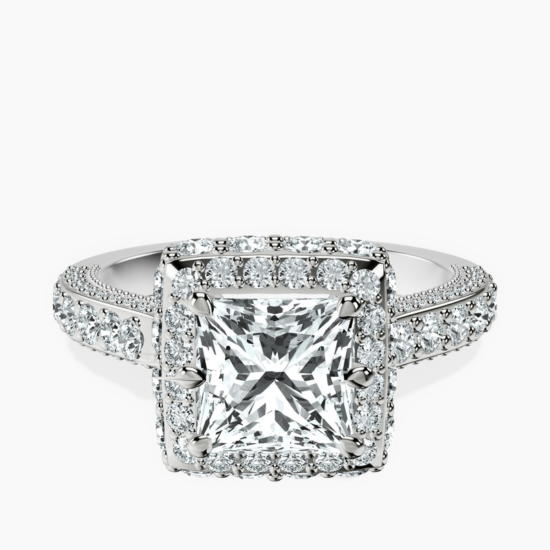 Platinum Luxoré Vintage Allure Lab Diamond Ring front image