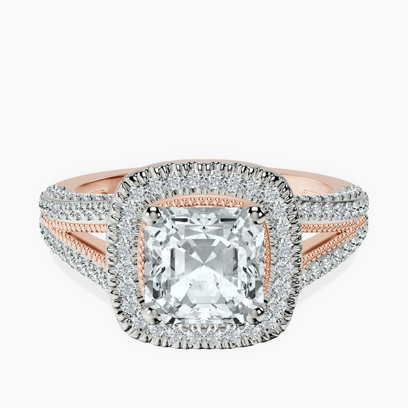 18kt Rose Gold Opulenté Antique Halo Lab Diamond Ring front image