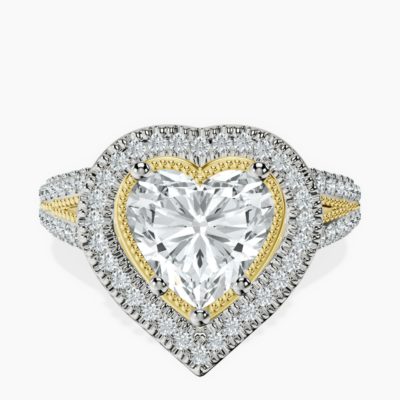 18kt Yellow Gold Opulenté Antique Halo Lab Diamond Ring front image