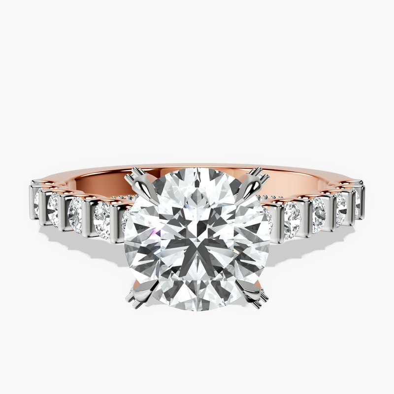 Austria Cathedral Lab Diamond Ring front view