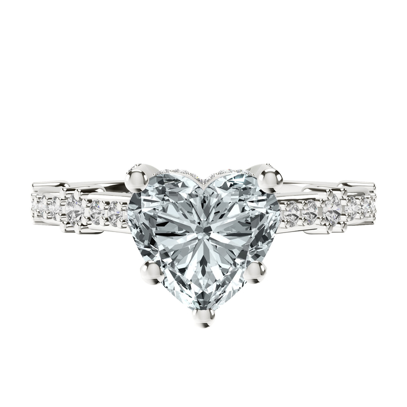 Odyssey Hidden Halo Lab Diamond Ring front view