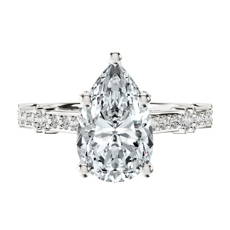 Odyssey Hidden Halo Lab Diamond Ring front view