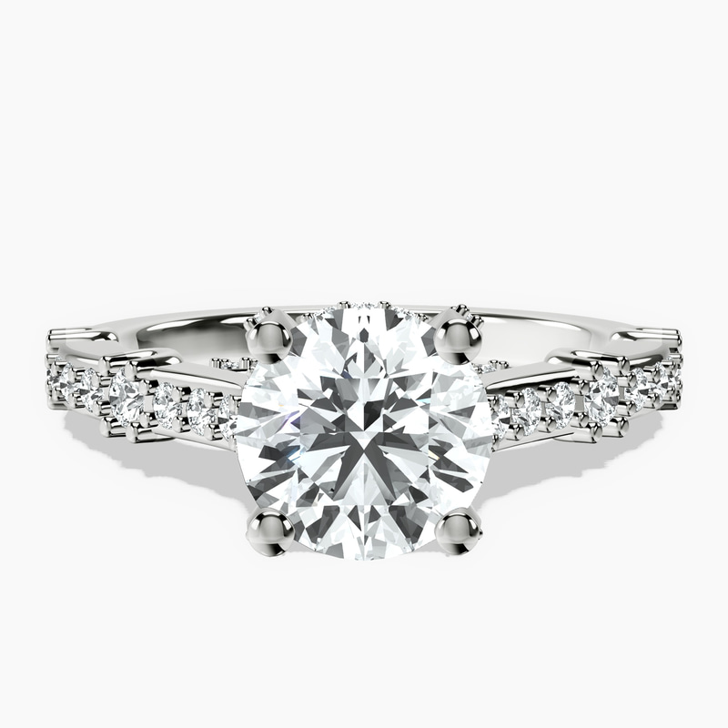 Odyssey Hidden Halo Lab Diamond Ring front view