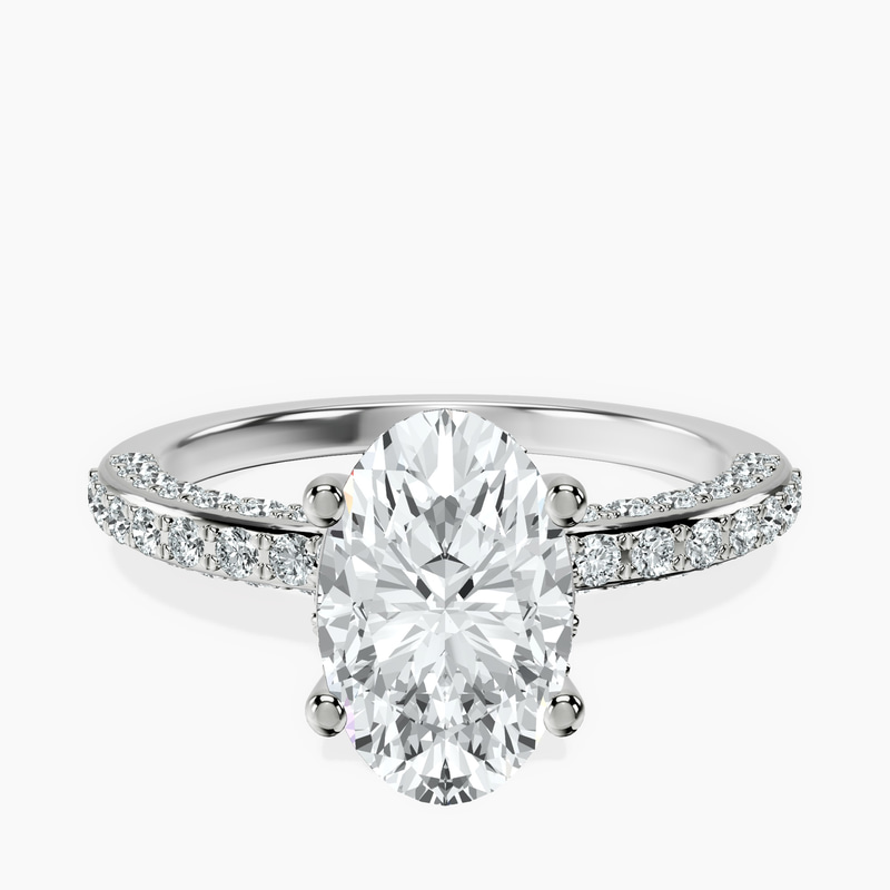 10kt White Gold Adele Secret Double Halo Lab Diamond Ring front image