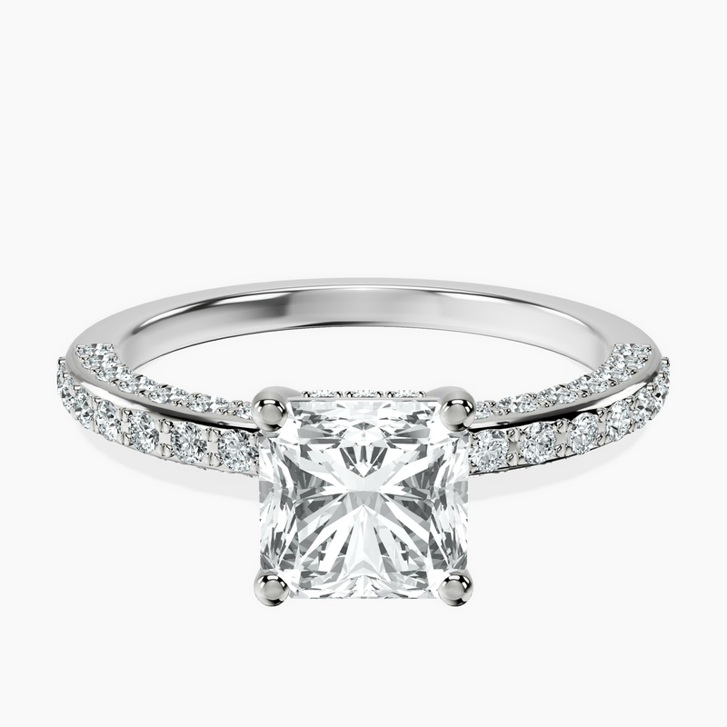 10kt White Gold Adele Secret Double Halo Lab Diamond Ring front image