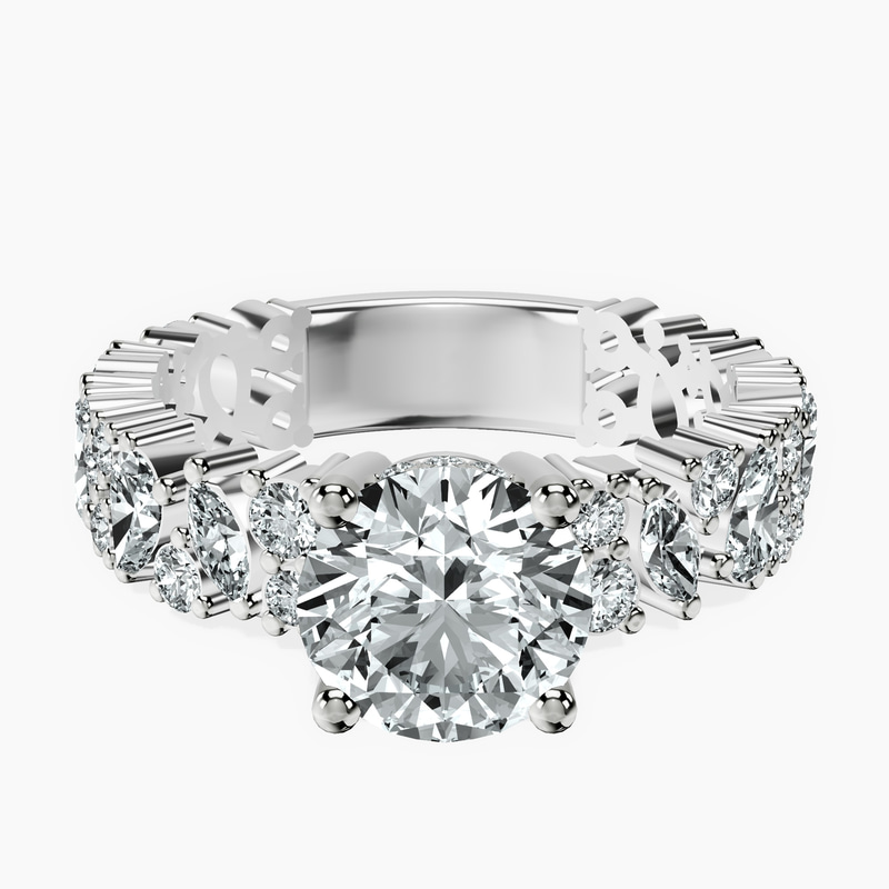 2.82 ct. round Skylar Ring in 18kt white gold rtr top