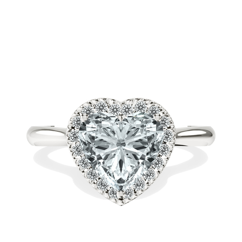 Harriet Halo 2mm Lab Diamond Ring front view