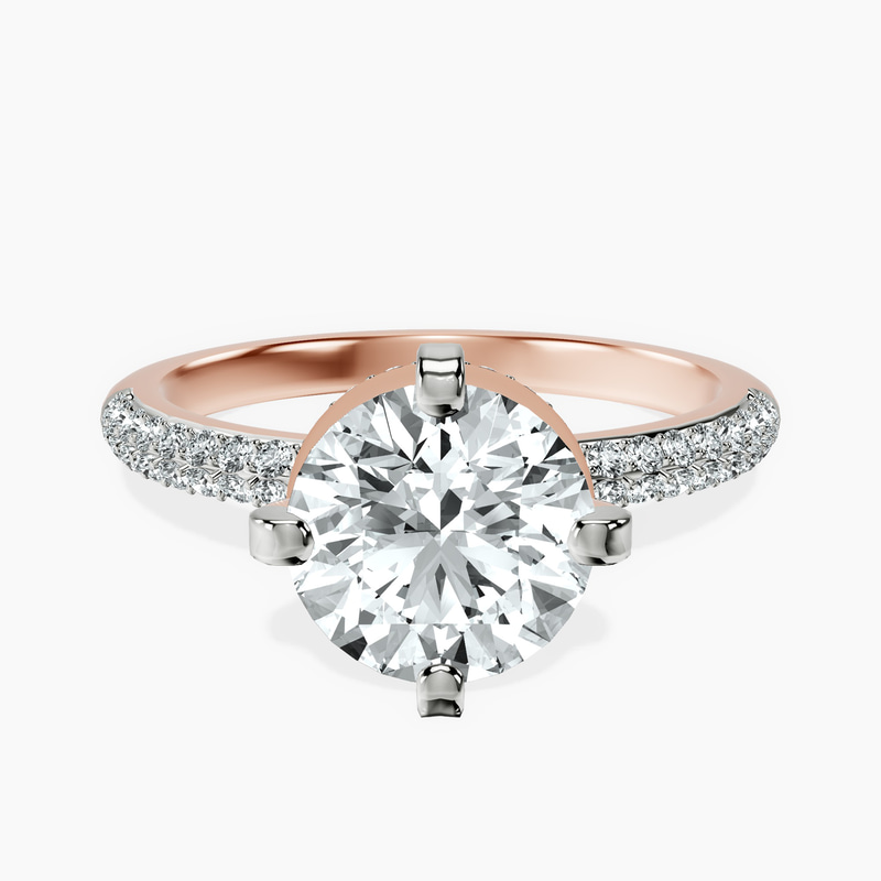 1.41 ct. round Eloa Secret Halo Ring in 18kt rose gold rtr top