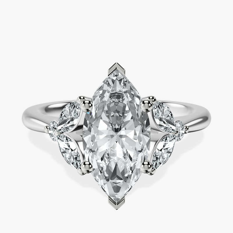 1.39 ct. marquise Beatrice Ring in 10kt white gold rtr top