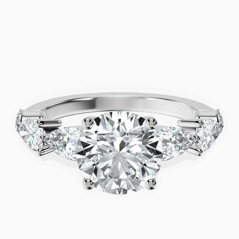 2.82 ct. round Frances Ring in platinum rtr top