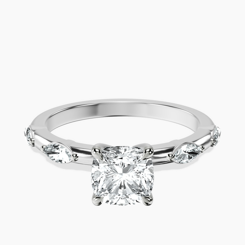 1.49 ct. cushion Sheryl Ring in 14kt white gold rtr top