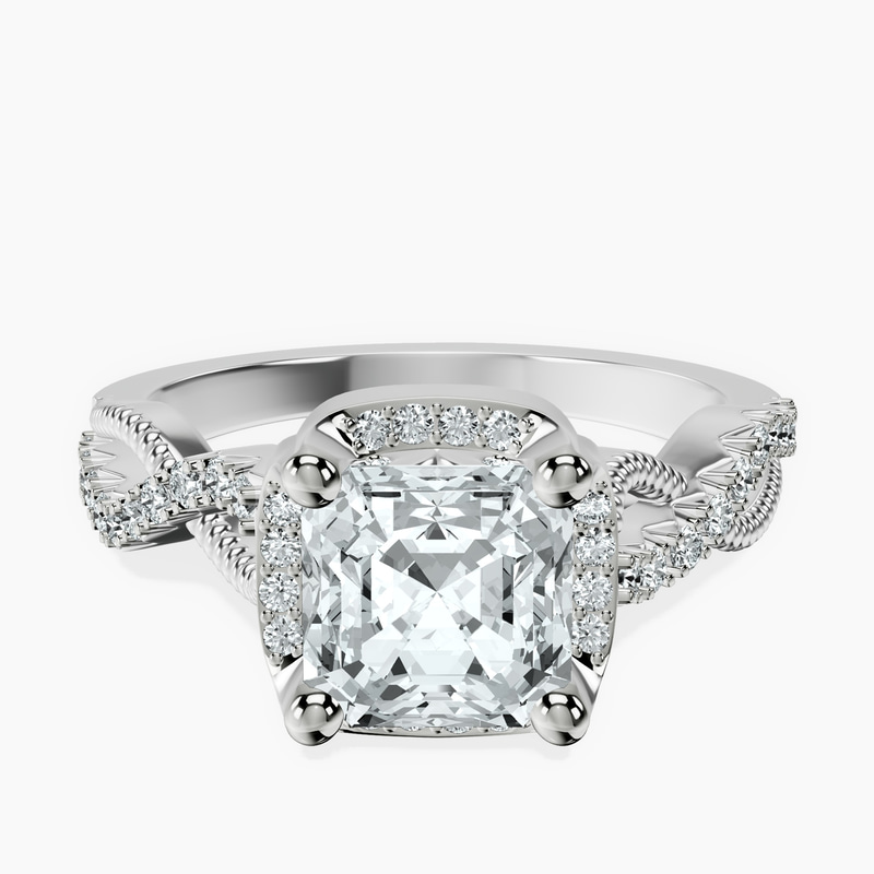 Platinum Astoré Channel Glided Lab Diamond Ring front image