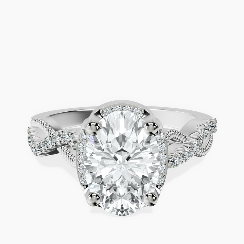 10kt White Gold Astoré Channel Glided Lab Diamond Ring front image