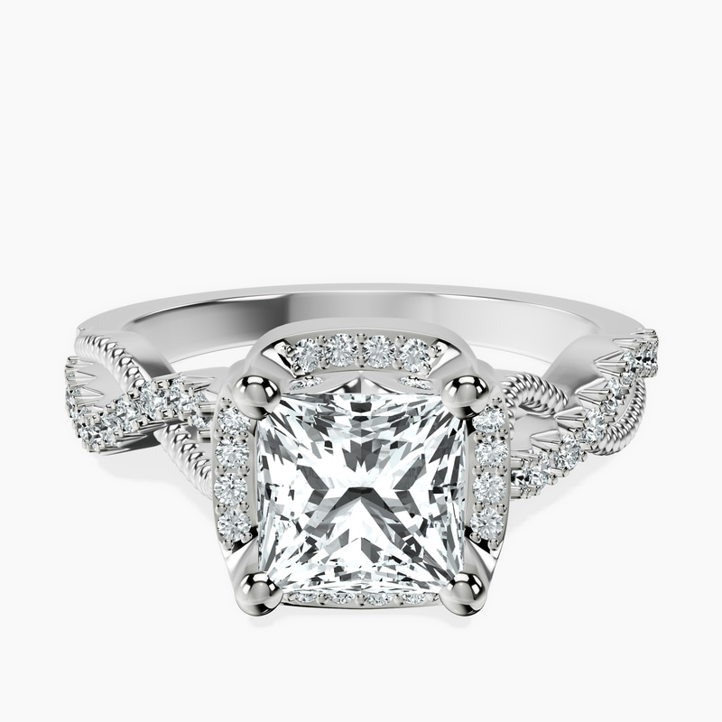 Platinum Astoré Channel Glided Lab Diamond Ring front image