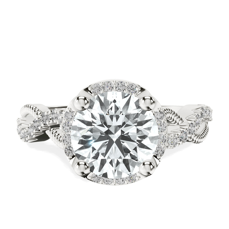 Astoré Channel Glided Lab Diamond Ring front view