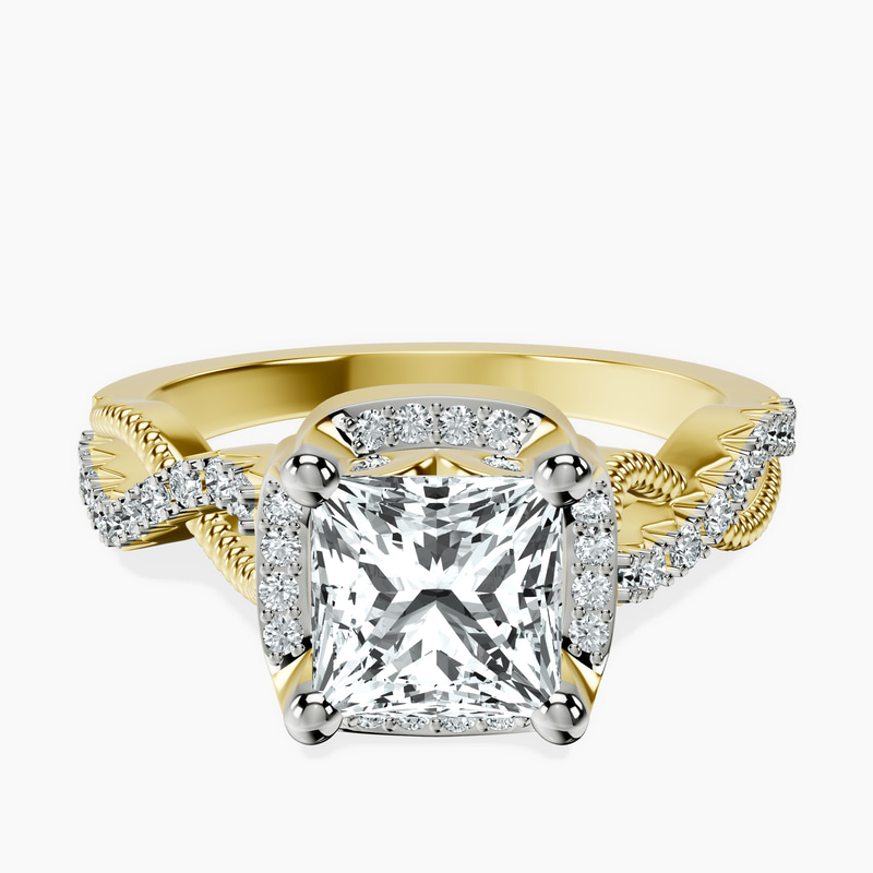10kt Yellow Gold Astoré Channel Glided Lab Diamond Ring front image