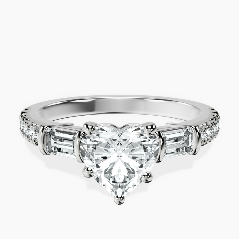 1.29 ct. heart Opalina Charm Ring in platinum rtr top
