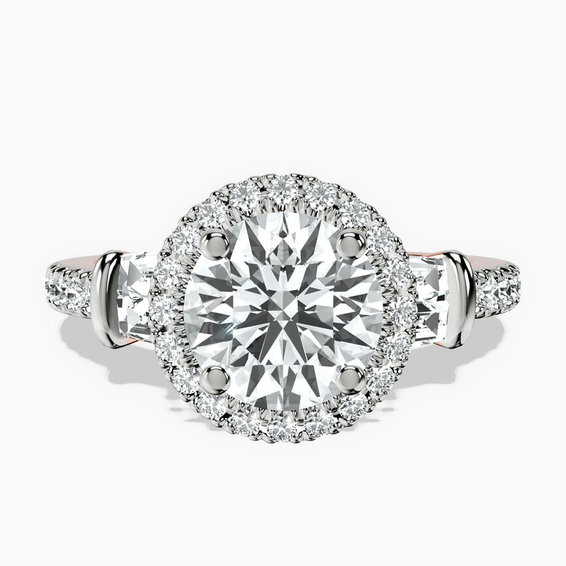 Liora Cascade Halo Lab Diamond Ring front view