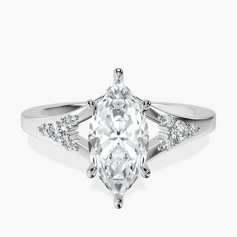 1.39 ct. marquise Celestial Splendor Lab Diamond Ring in platinum rtr top