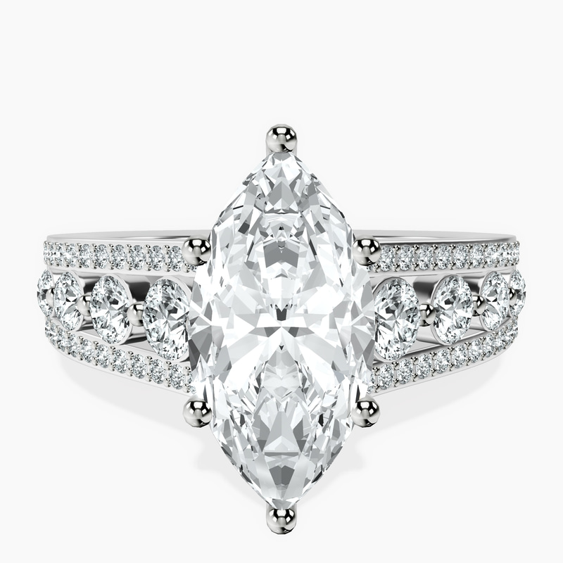 1.39 ct. marquise Eos Spark Lab Diamond Ring in platinum rtr top