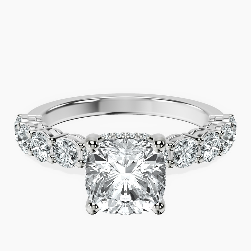 Platinum Elinor Side Round Lab Diamond Ring front image