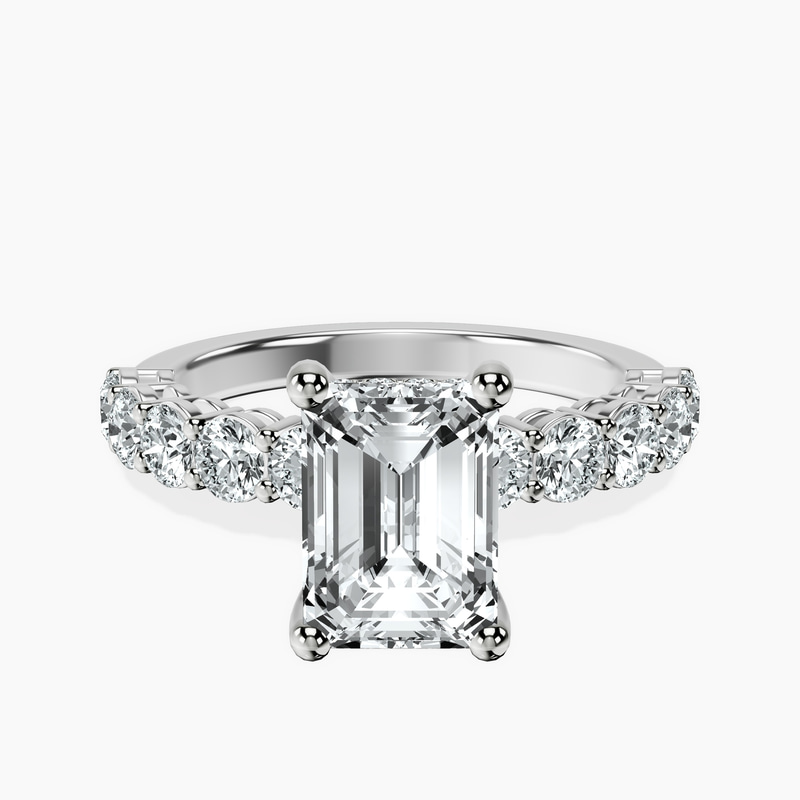 Platinum Elinor Side Round Lab Diamond Ring front image