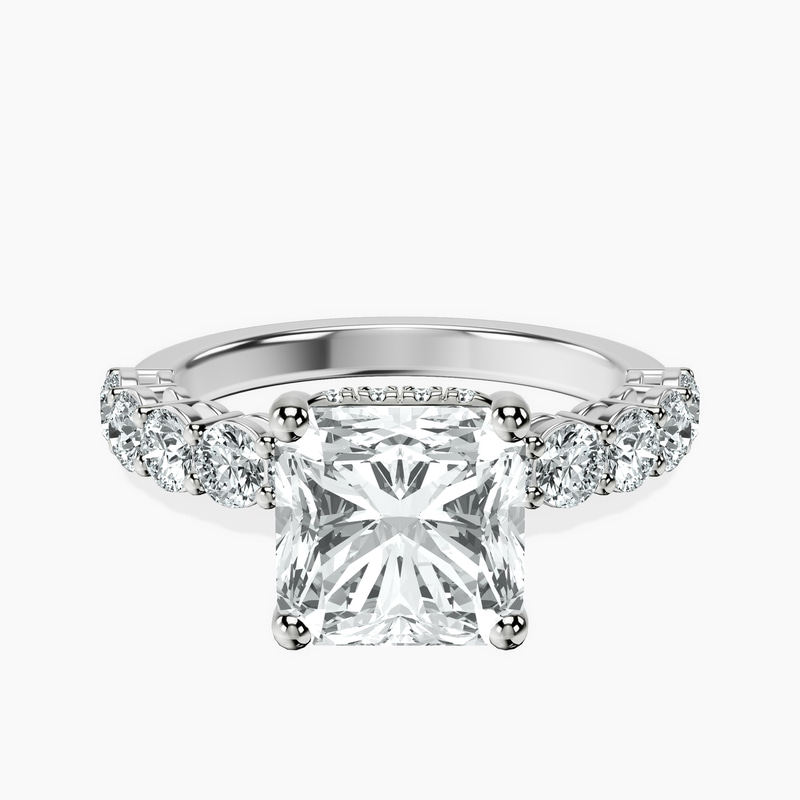 Platinum Elinor Side Round Lab Diamond Ring front image